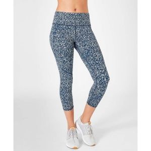 Sweaty Betty Power Crop Leggings Blue Hexagon